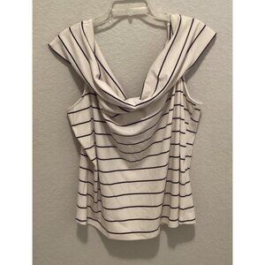 A New Day Striped Sleeveless Cowl Neck Ribbed Top Size 3X